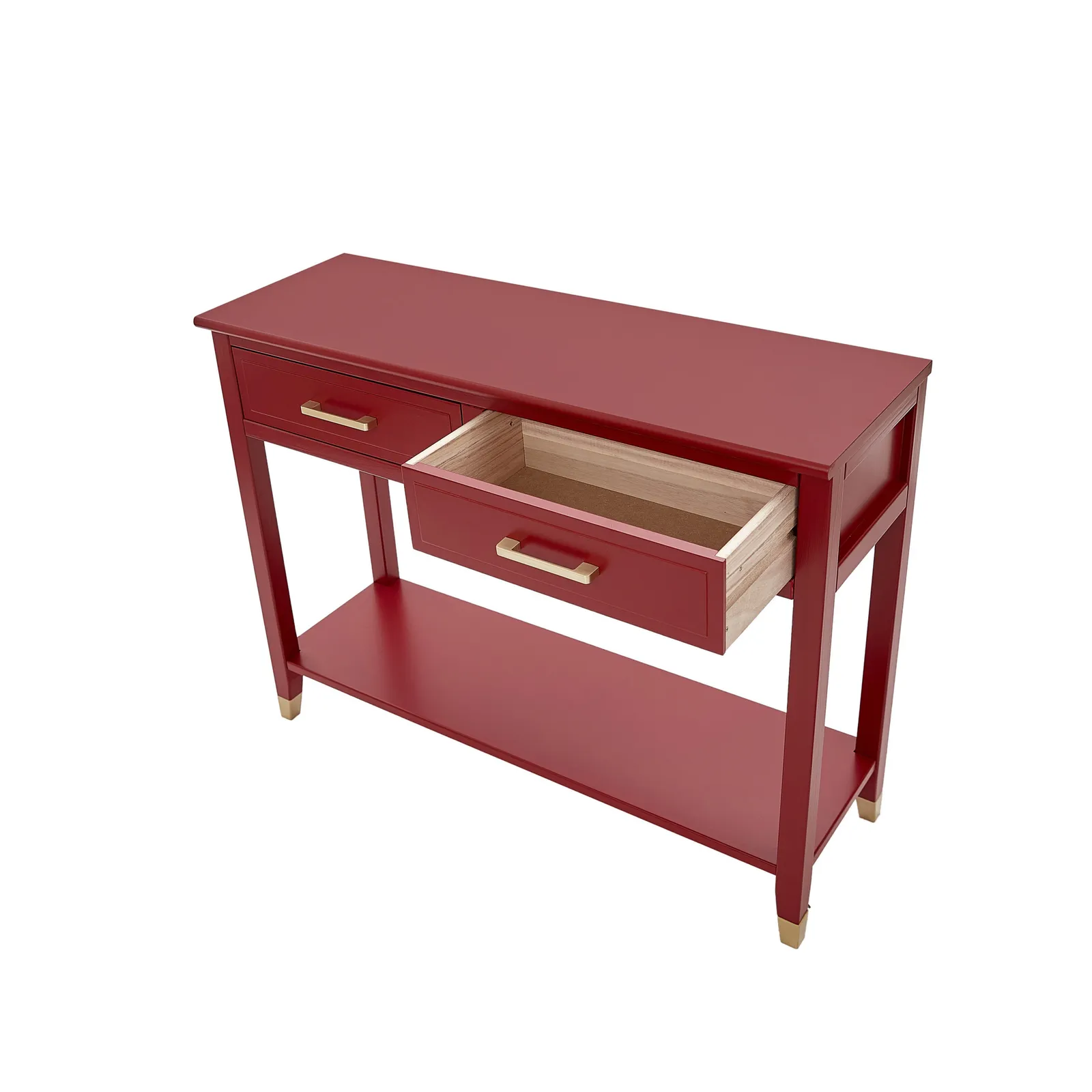 Cabinet Bits Palazzi 2 Drawer Console Table in Red 5