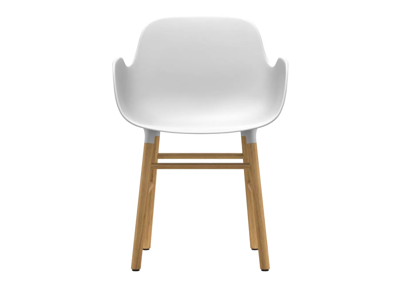 Normann Copenhagen Form Armchair in White with Oak Legs