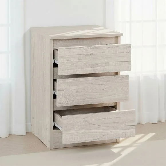 Walker 3 Drawer Bedside Table 3