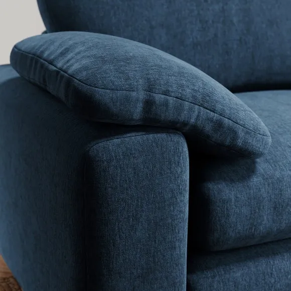 Magnus Vintage Soft Chenille Corner Chaise Sofa 5