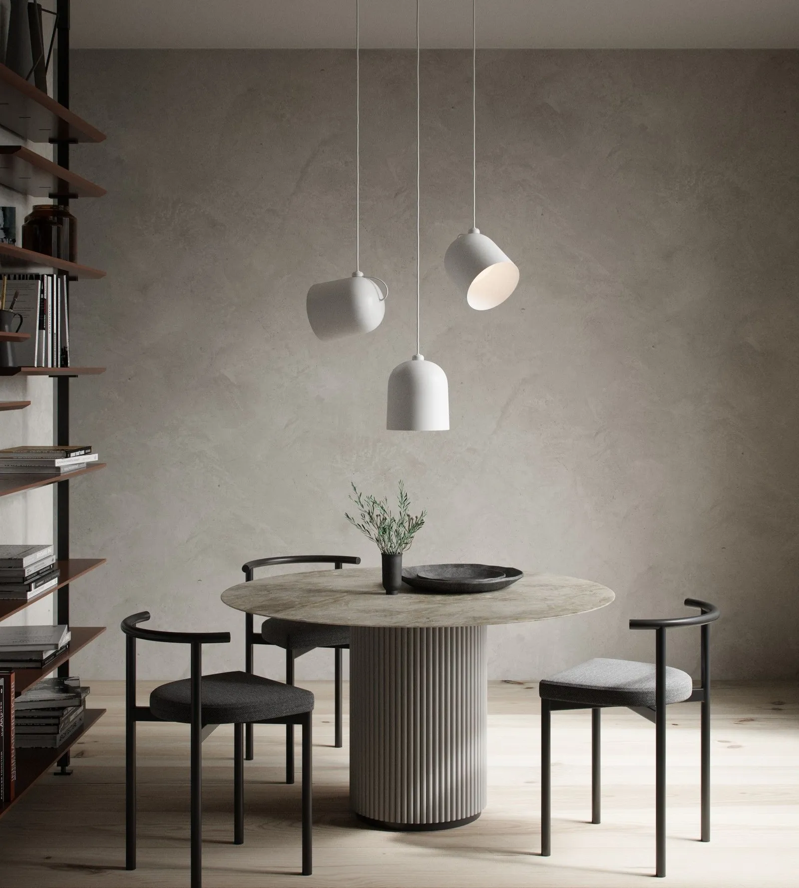 Nordlux Angle Pendant Light White Telegrey Metal Dining Room E27 Mains 21cm 4