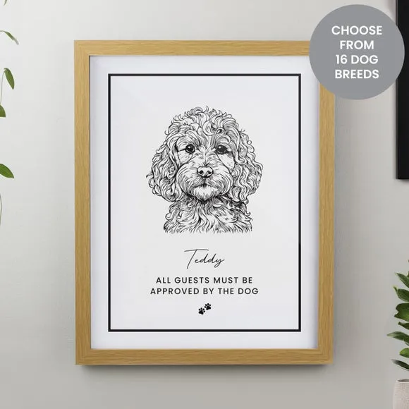Personalised Dog Breed Framed Print 3