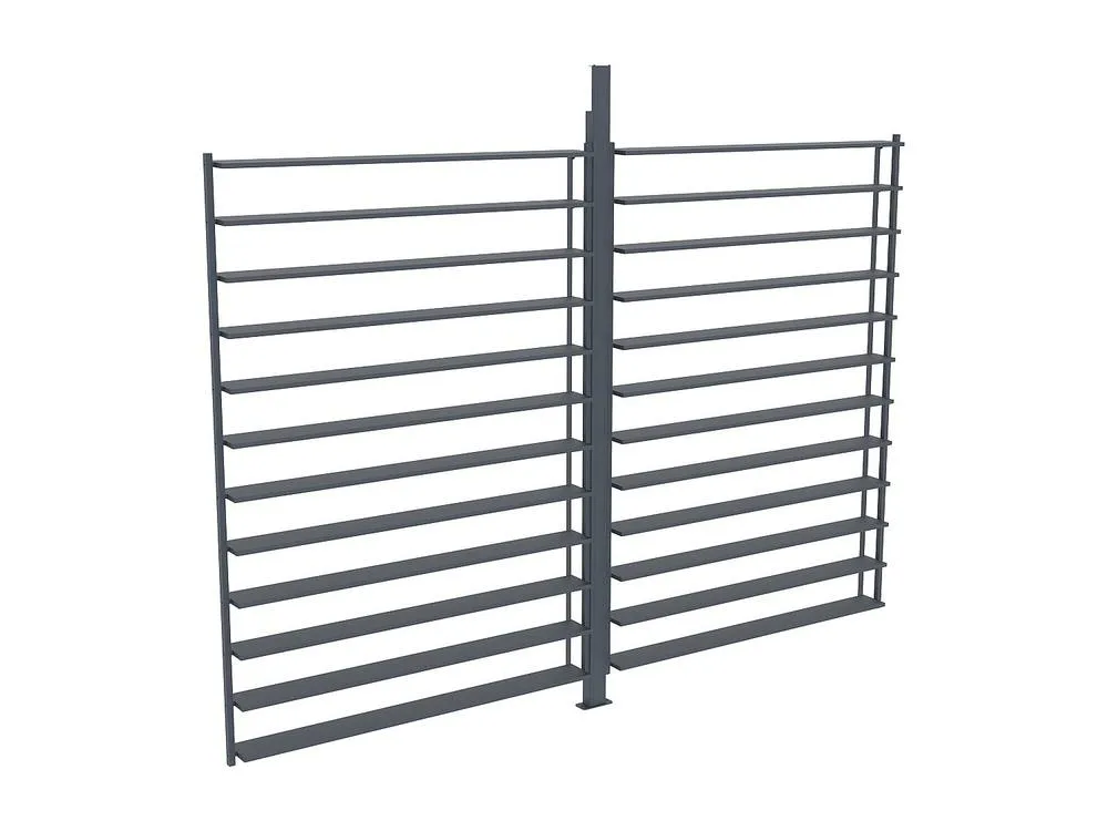 Vente-unique Adjustable Aluminium Louvred Sun Screen for Bioclimatic Pergola in Dark Grey 2