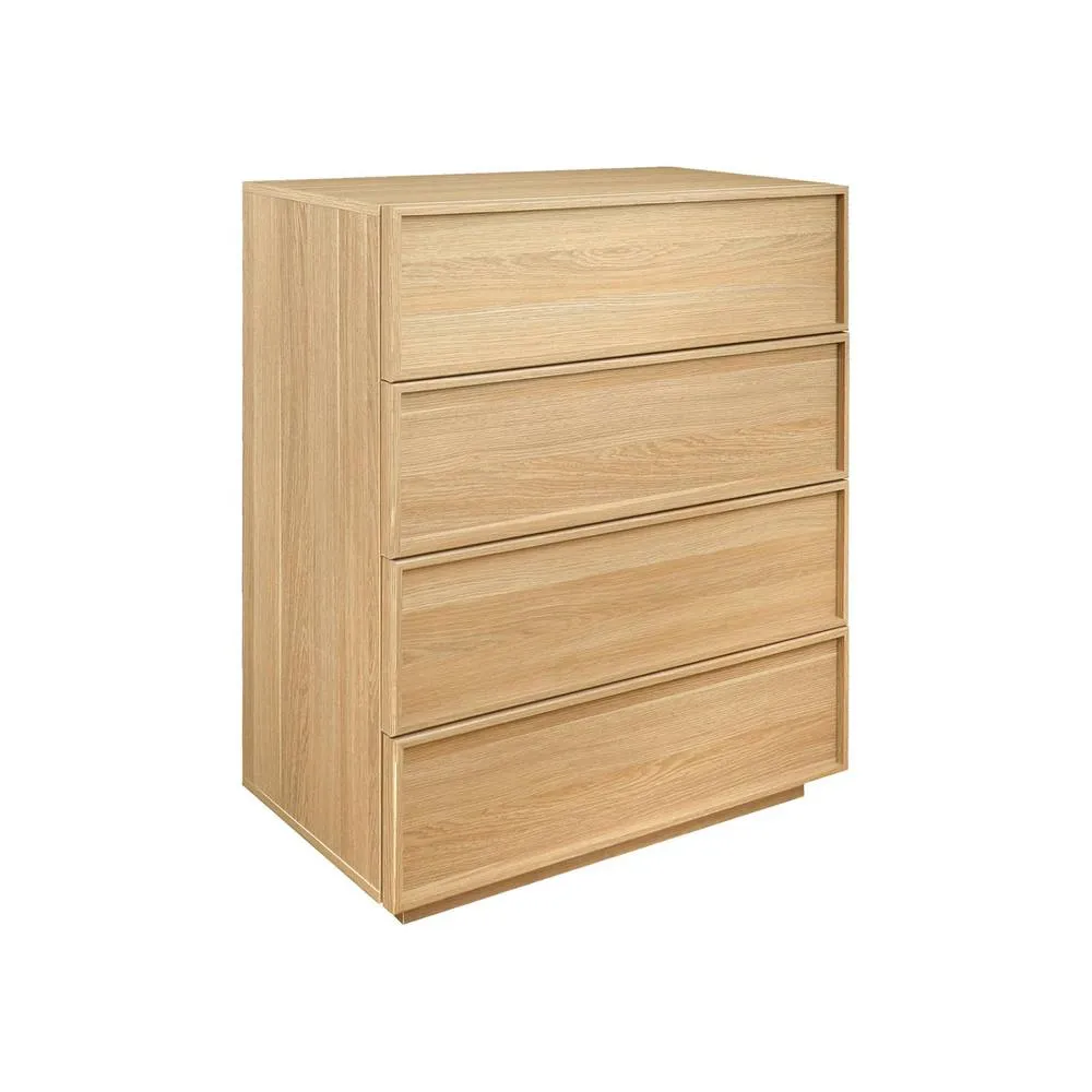 sweeek Chest of 4 drawers wood effect 80 cm in Beige 2