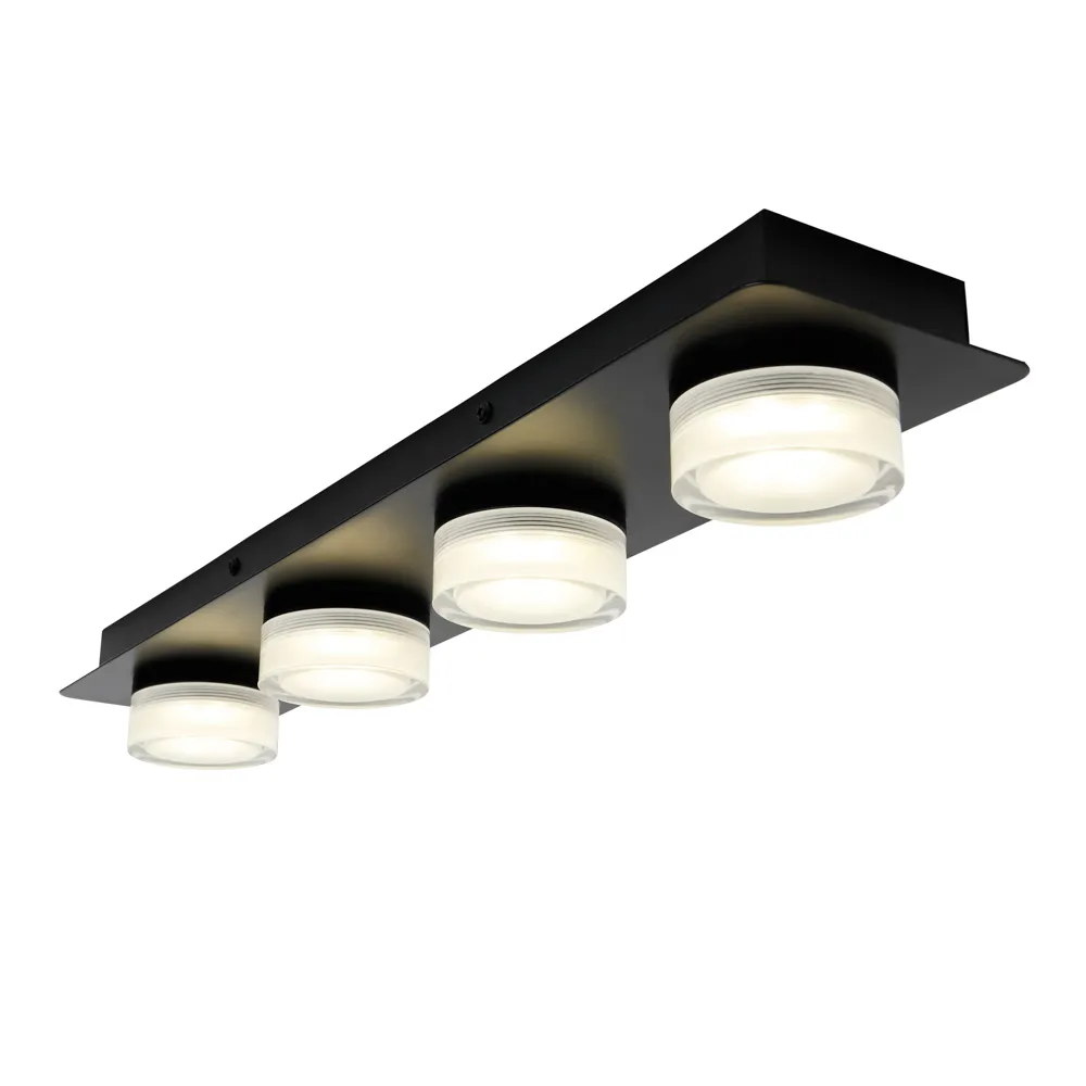 Brooke LED Bathroom Ceiling Spotlight Bar, Matte Black