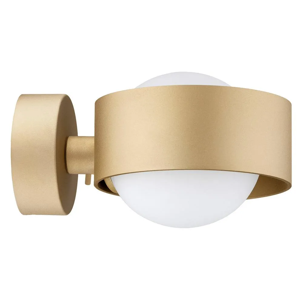 Netlighting Massimo Plus Outdoor Globe Wall Lamp Opal Matt Gold IP44 2