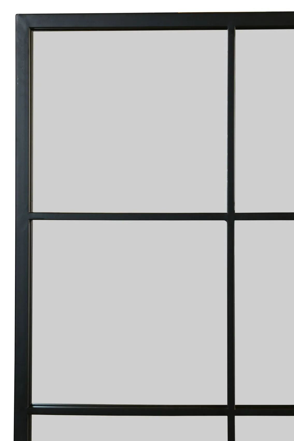 MirrorOutlet The Fenestra Black Window Leaner / Wall Mirror 69" X 43" 174CM X 110CM 3