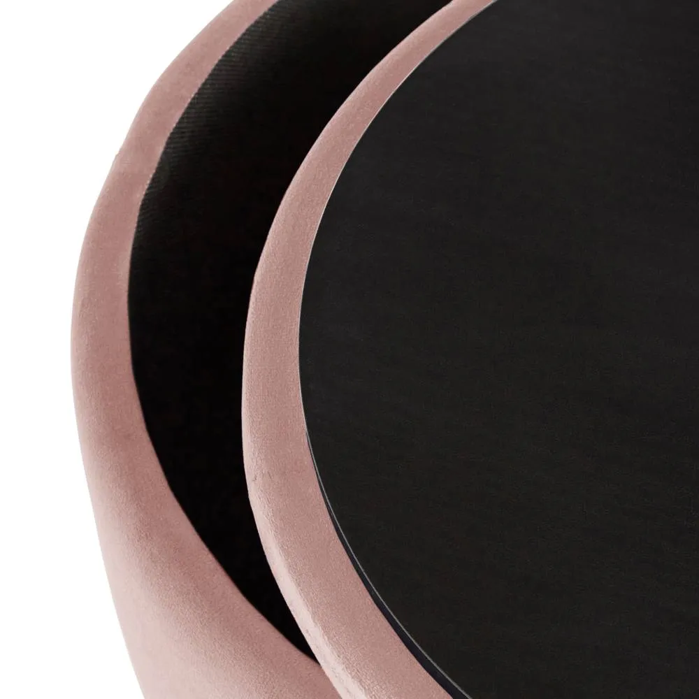 GFW Avery Velvet Storage Stool in Pink 5