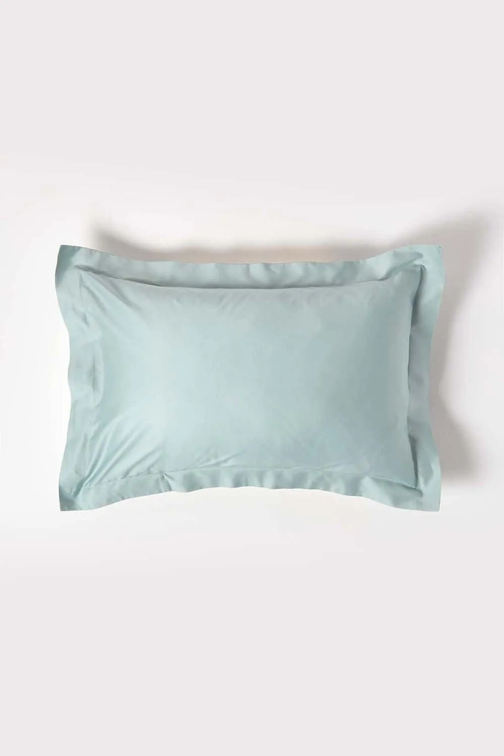 Homescapes Duck Egg Blue Sateen Cotton Oxford Pillowcase 400 TC