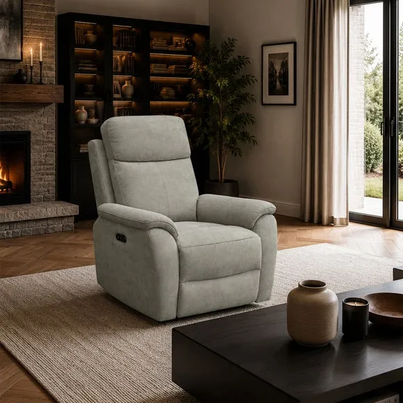 Aspire Kingsmere Chenille Power Recliner Armchair