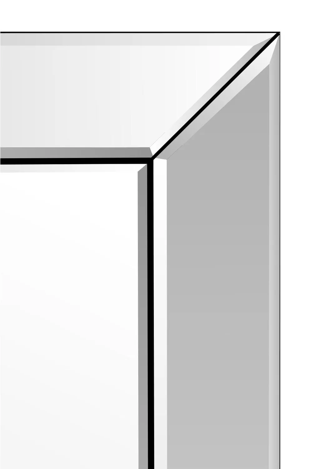 MirrorOutlet Horsley All Glass Modern Full Length Mirror 174 x 84 CM in Silver 3