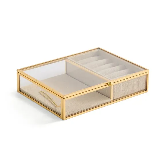 Metal & Glass Jewellery Box 3