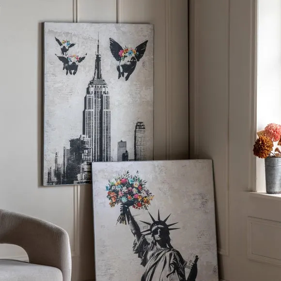 Cedar and Sage NY Urban Abstract 2 Framed Canvas 4