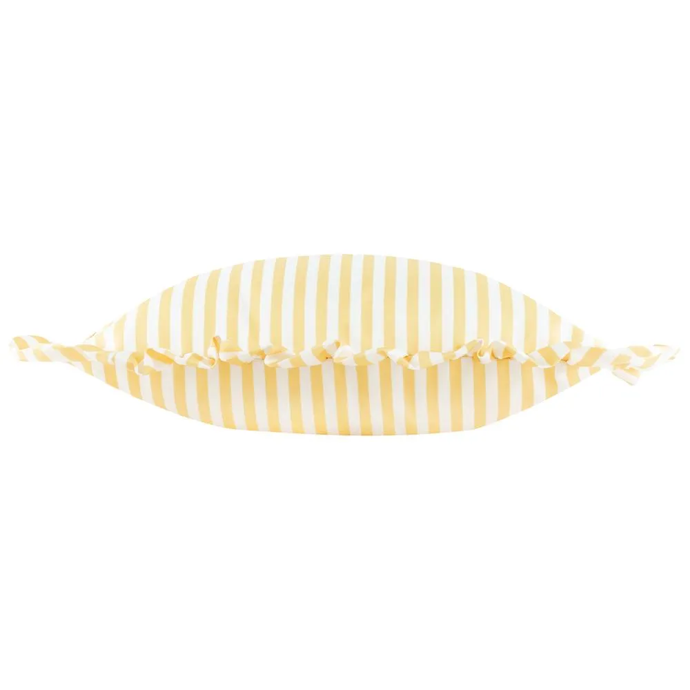 Wylder Millie Ruffle Striped Outdoor Cushion in Yellow 3