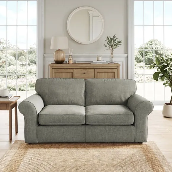 Flori Tonal Plush Chenille 2 Seater Sofa Bed 1
