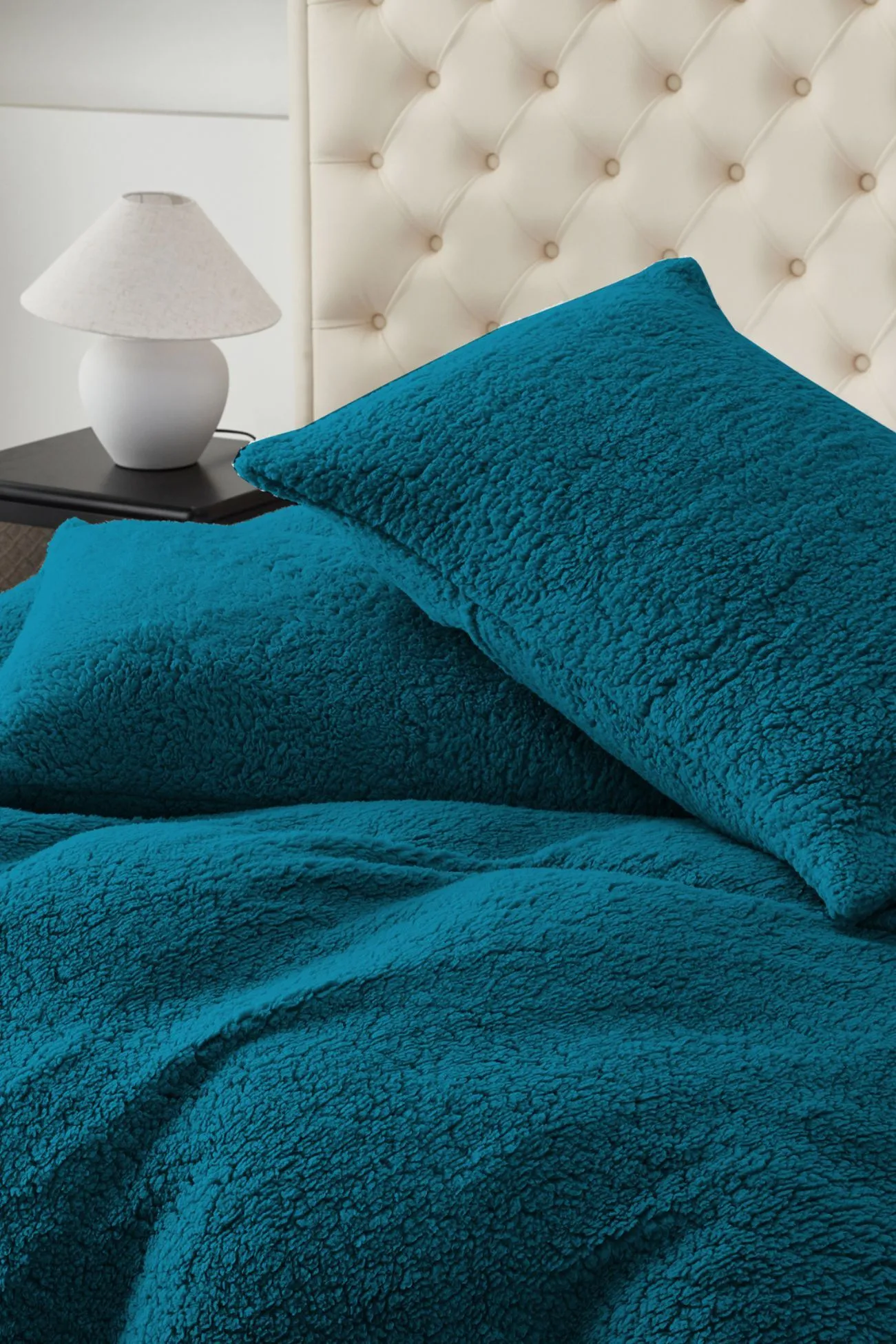 Ezysleep Winter Warm Soft Teddy Fleece Duvet Set in Teal 2