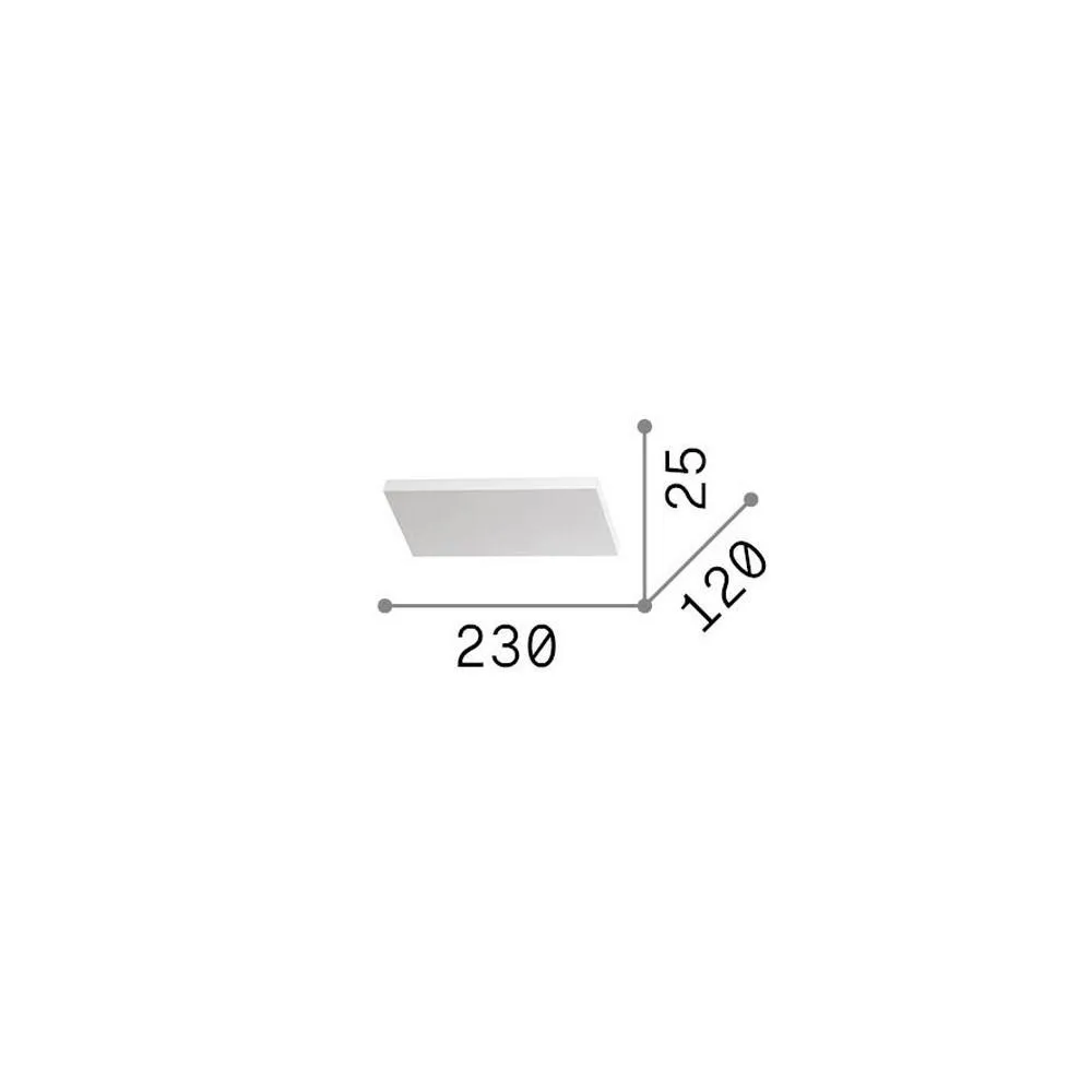Netlighting Block 23cm Flush Wall Uplighter White 2x LED 1800lm 3000K 2