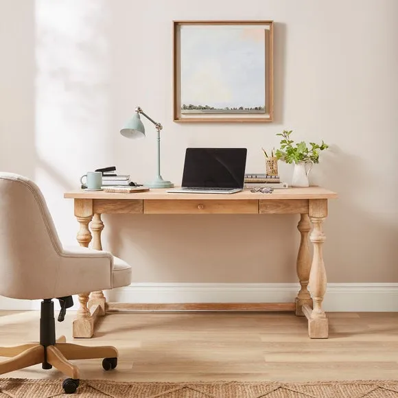 Bridget 1 Drawer Desk, Mango Wood