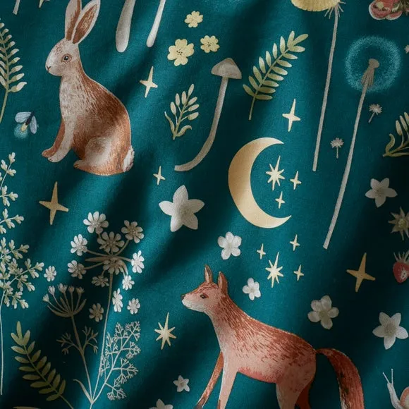 Catherine Lansfield Enchanted Twilight Animals Reversible Duvet Cover & Pillowcase Set 6