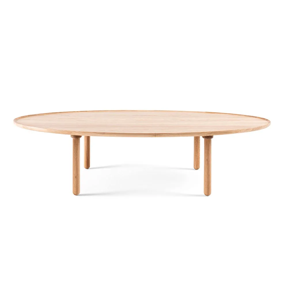Gazzda Mu Coffee Table Oval 150 x 80cm White Oiled Oak 2