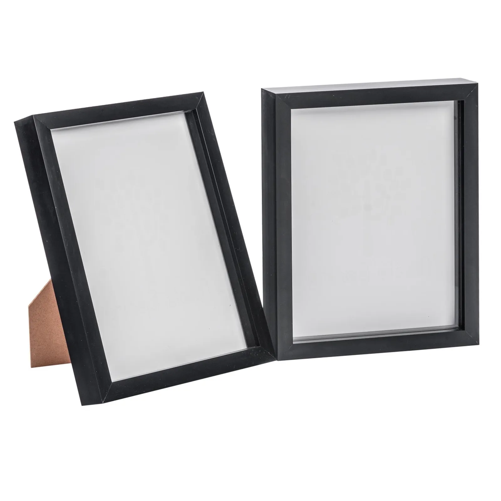 Nicola Spring 3D Box Photo Frames - 8 x 10" - Pack of 2 in Black 1