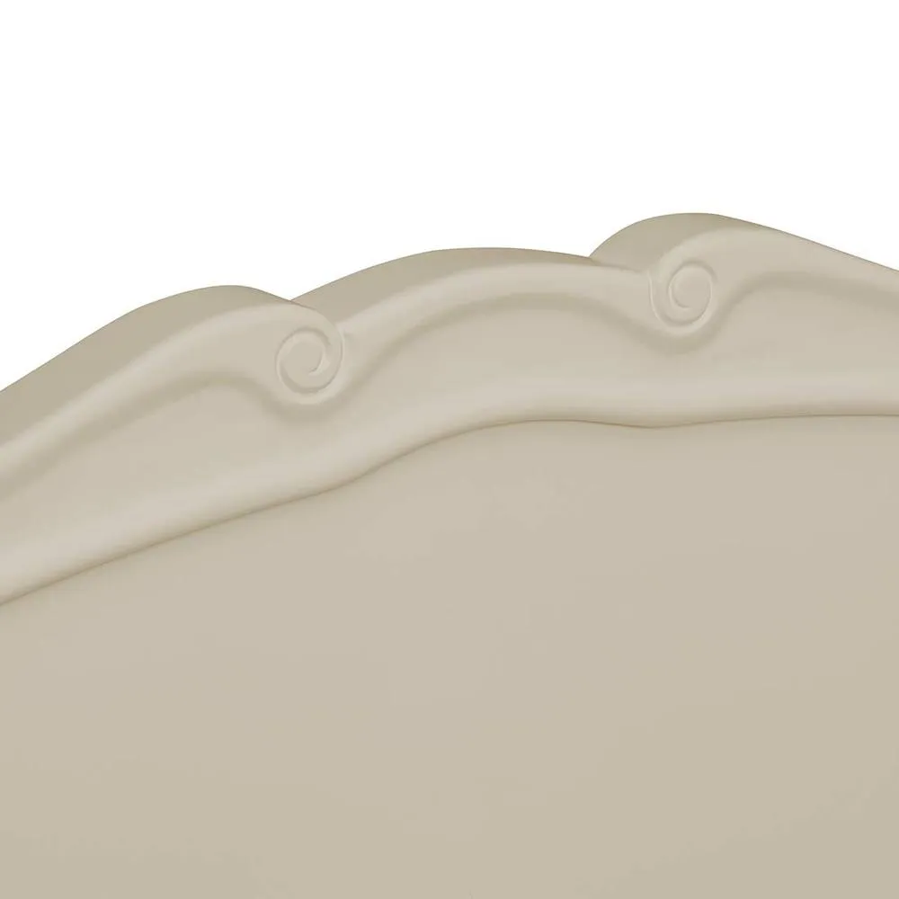 Statement Furniture Juliette French Style 5ft King Size Bed with Wooden Headboard in Ivory 5