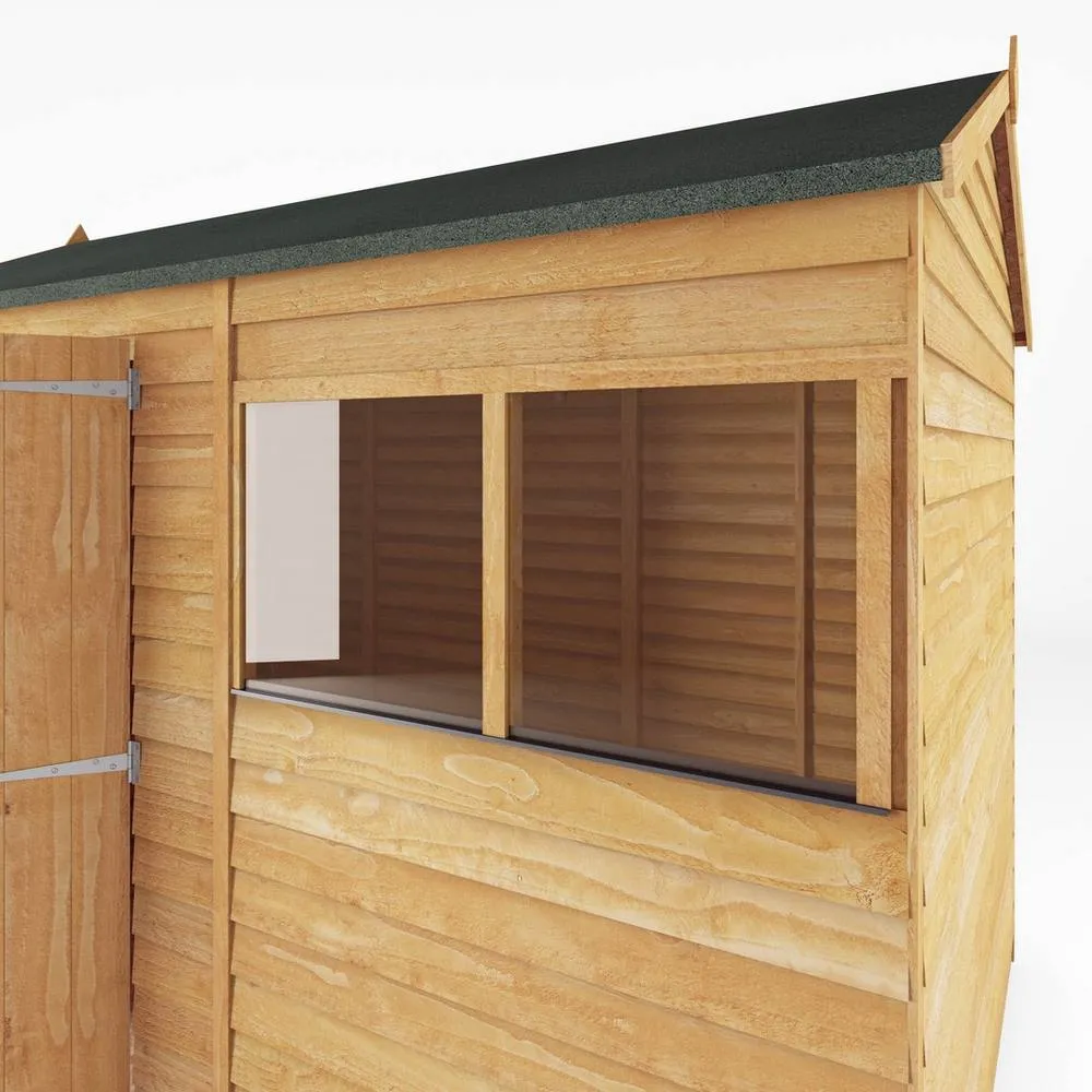 Mercia 10 x 6 Feet Overlap Reverse Apex Shed - L190.5 x W299.4 x H221.8 cm in Brown 5
