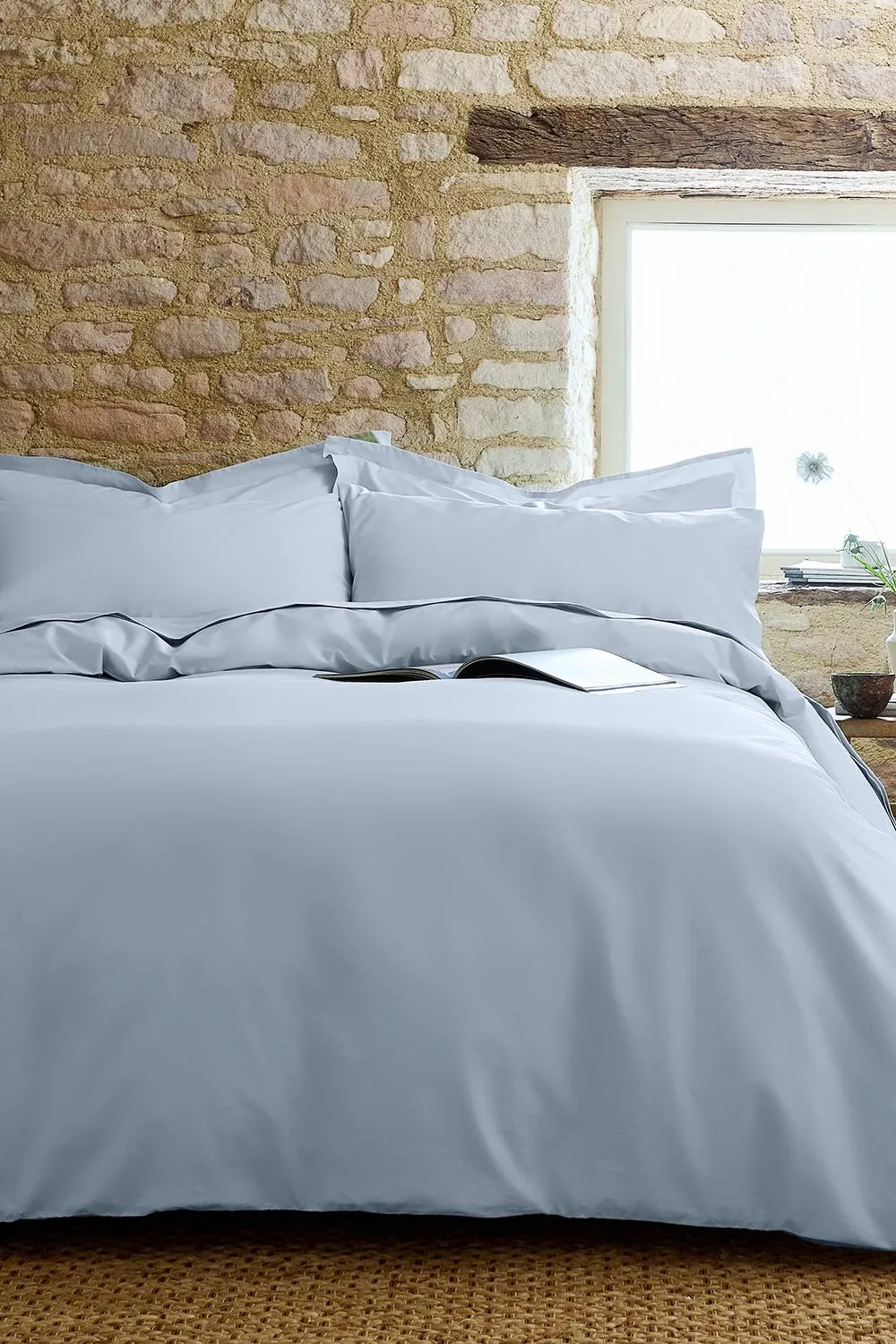CHRISTY Pure Cotton Percale Duvet Cover Sets in Pale Blue 2