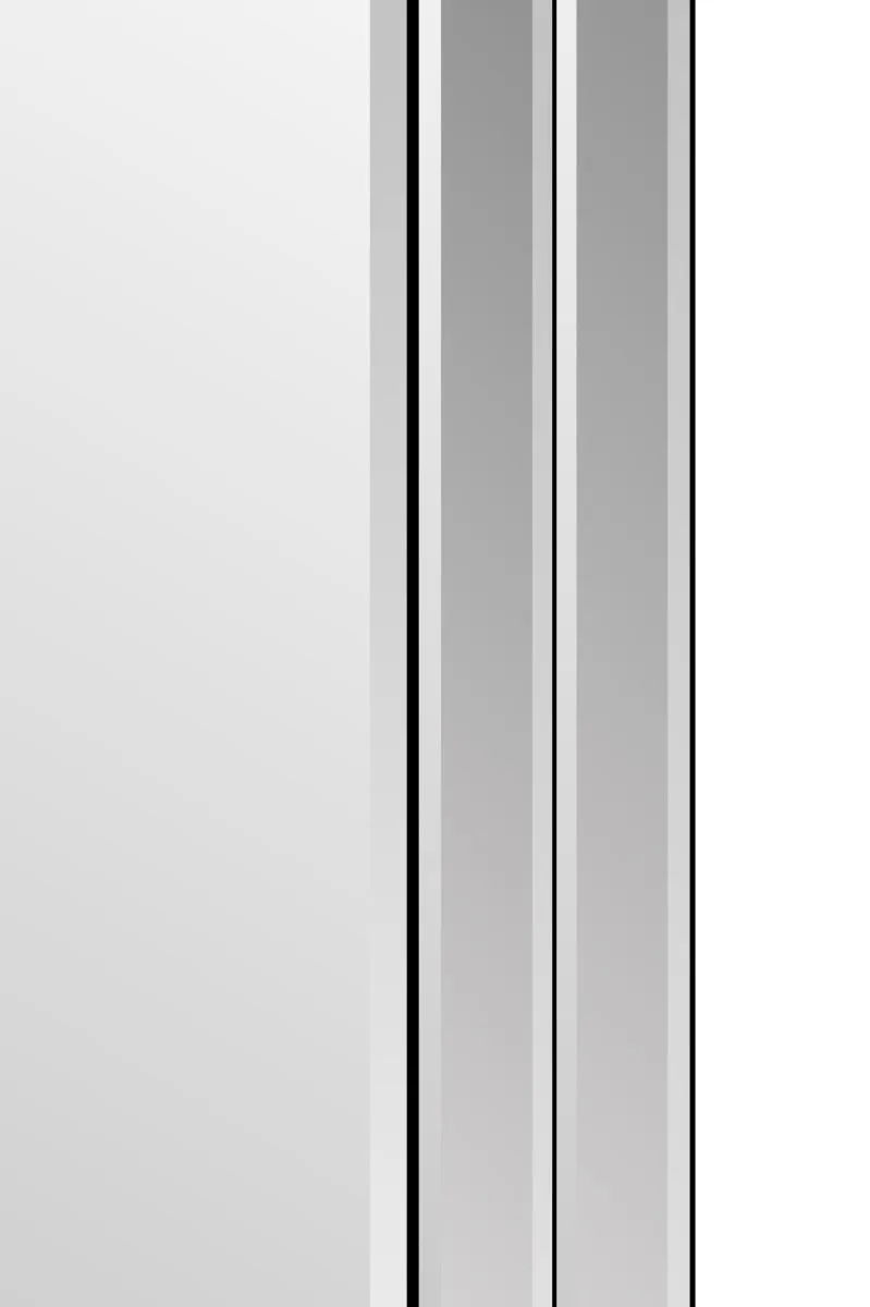 MirrorOutlet Luxford All Glass Bevelled Wall Mirror 100 x 70 CM in Silver 4