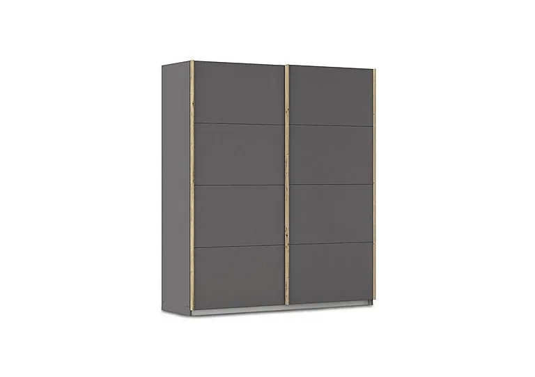 Flavia 181cm 2 Door Decor Sliding Wardrobe - Metallic Grey
