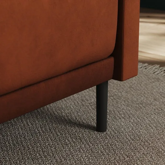 Mae Corner Dining Bench, Matte Plush Velvet 4