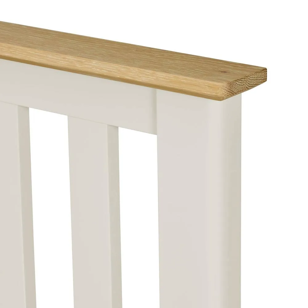 Statement Furniture Pembroke Double Bed Frame 4ft6 with Slatted Headboard in Cream 5