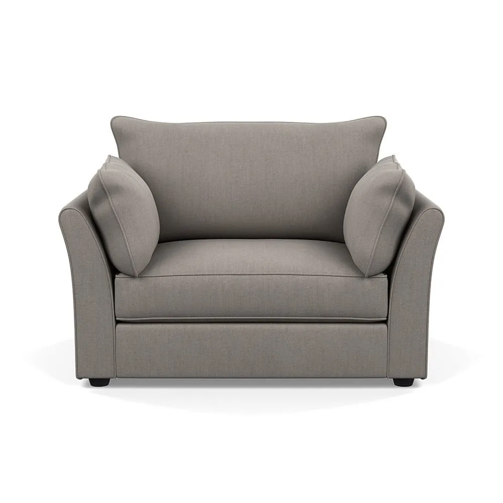 Heal's Tailor Loveseat Broad Weave Pebble Black Beech Feet
