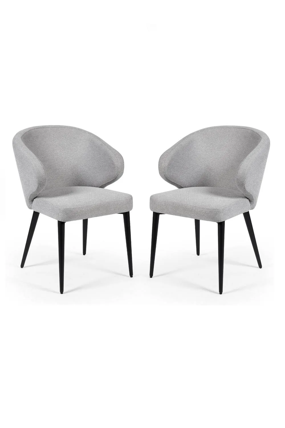 Julian Bowen Marcus Upholstered Dining Chair (Set of 2) in Light Grey 5