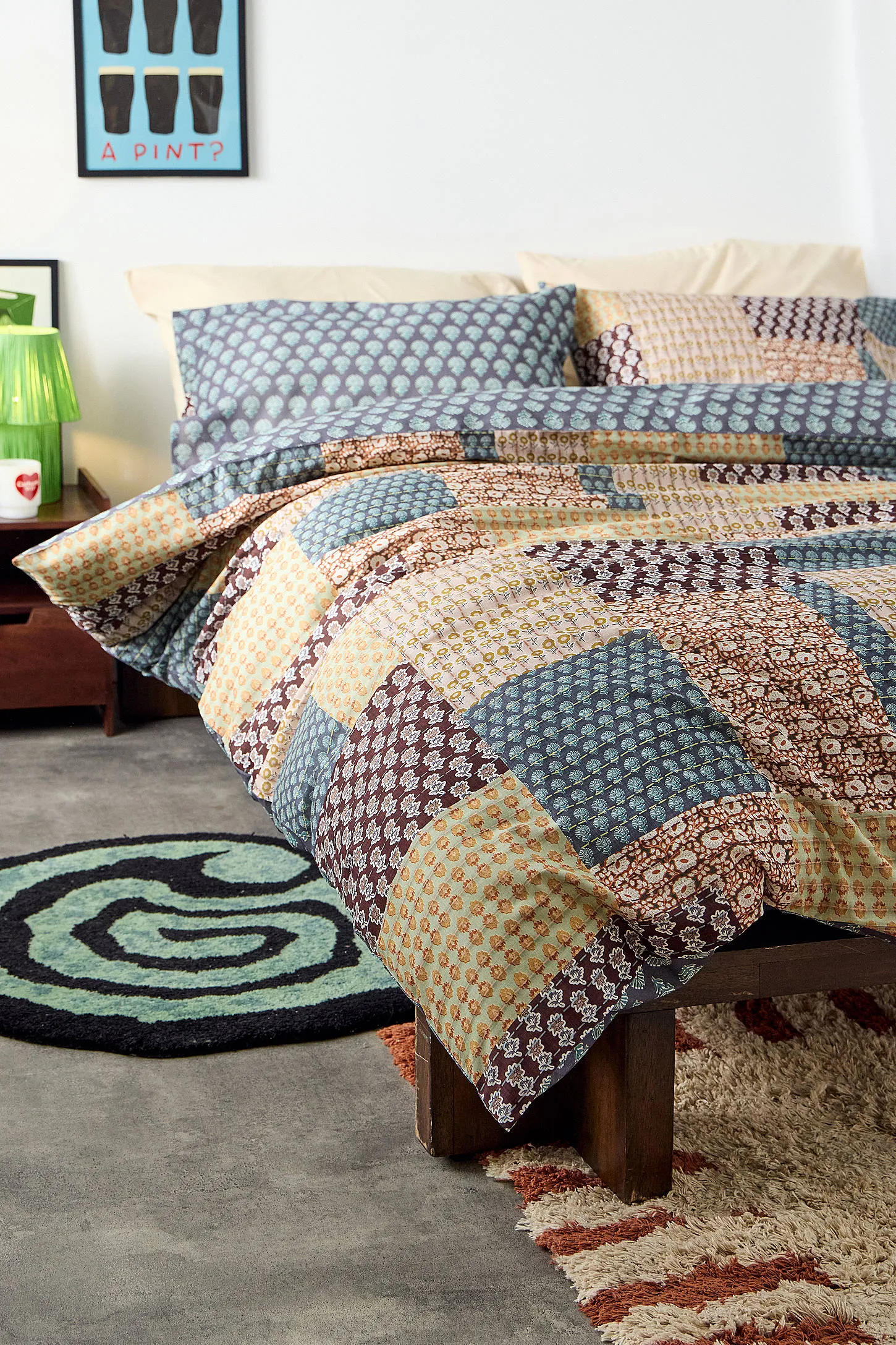 Block Print Patchwork Reversible Duvet Set 4