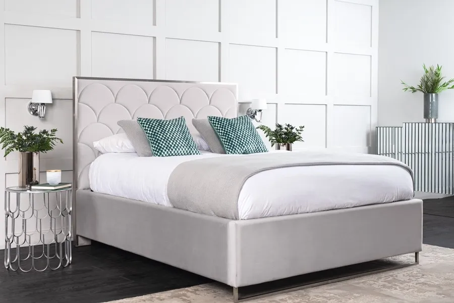 Pino Storage Bed  Silver