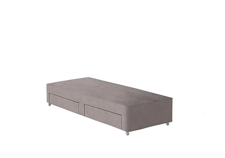 Viceroy Divan Base - Single - Faux Suede Dove