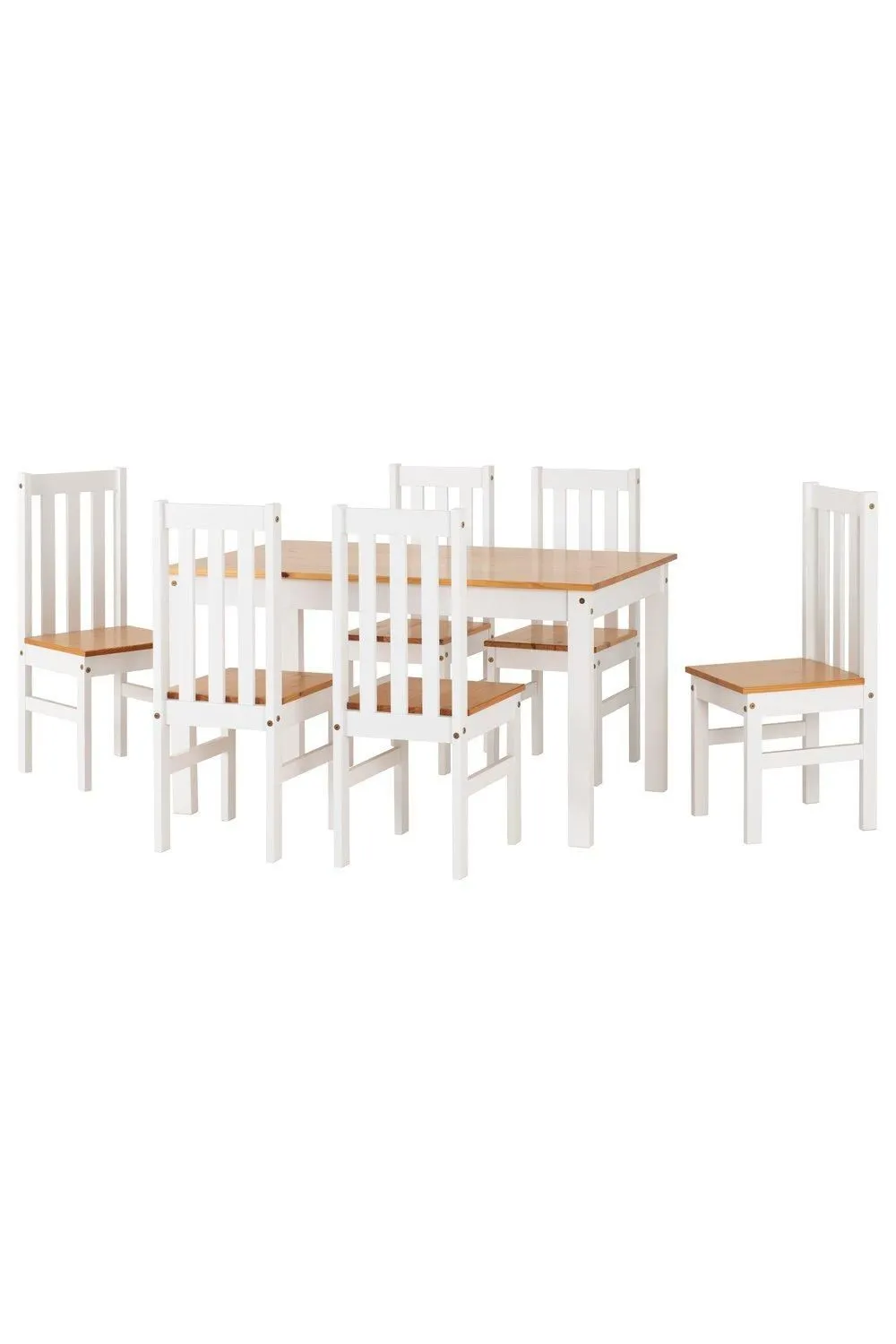 Seconique Ludlow 1+6 Dining Set in White 4