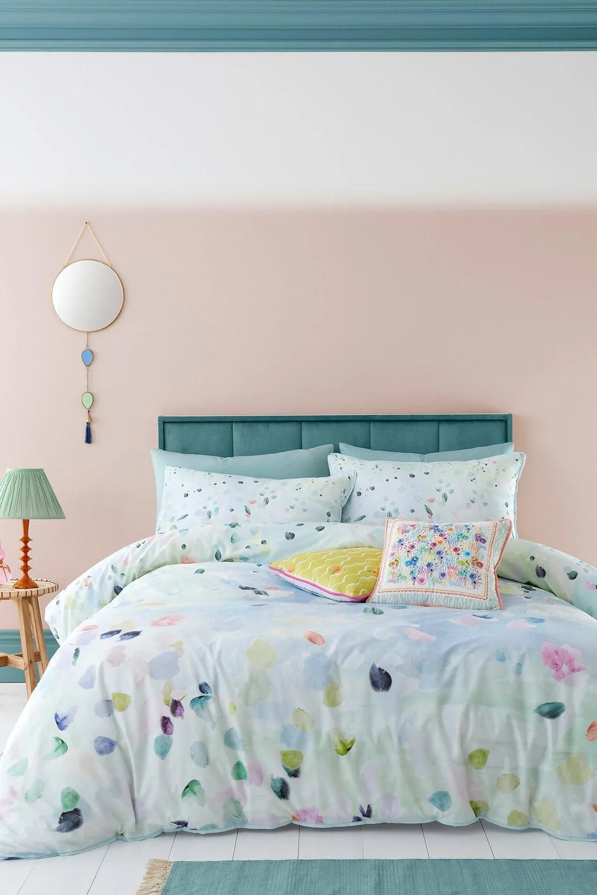 Appletree 'Alfresco' 100% Cotton Duvet Cover Set in Duck Egg Blue 6