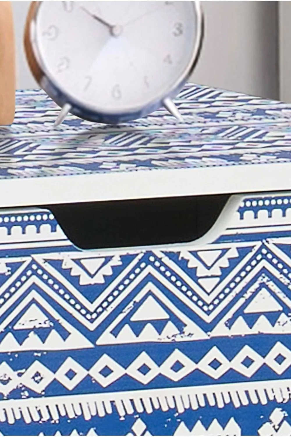 Birlea Pair Santorini 1 Drawer Bedside Cabinet Chest Table Shabby Chic Blue 3