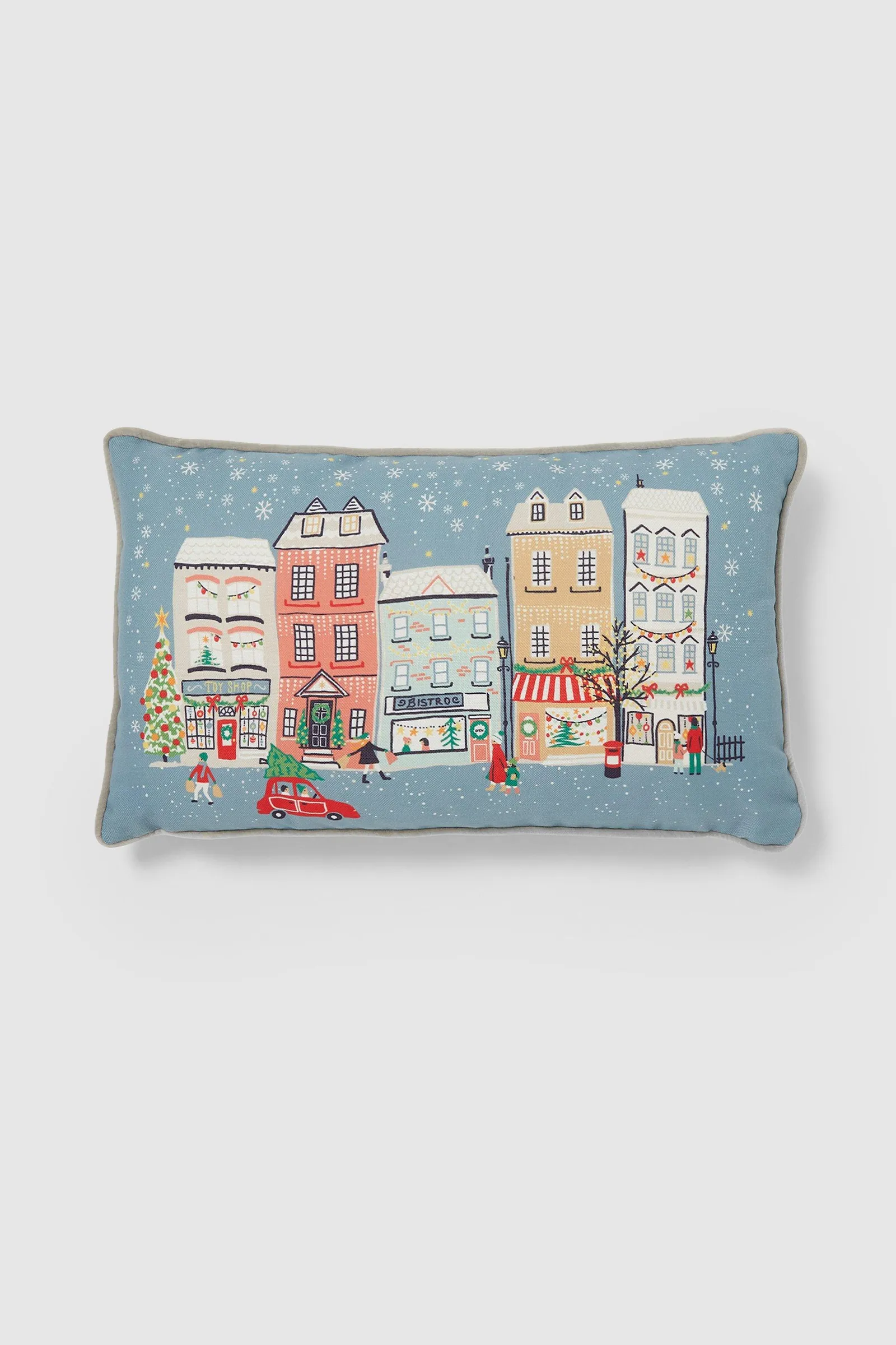 Exclusive Christmas Festive Town Cushion