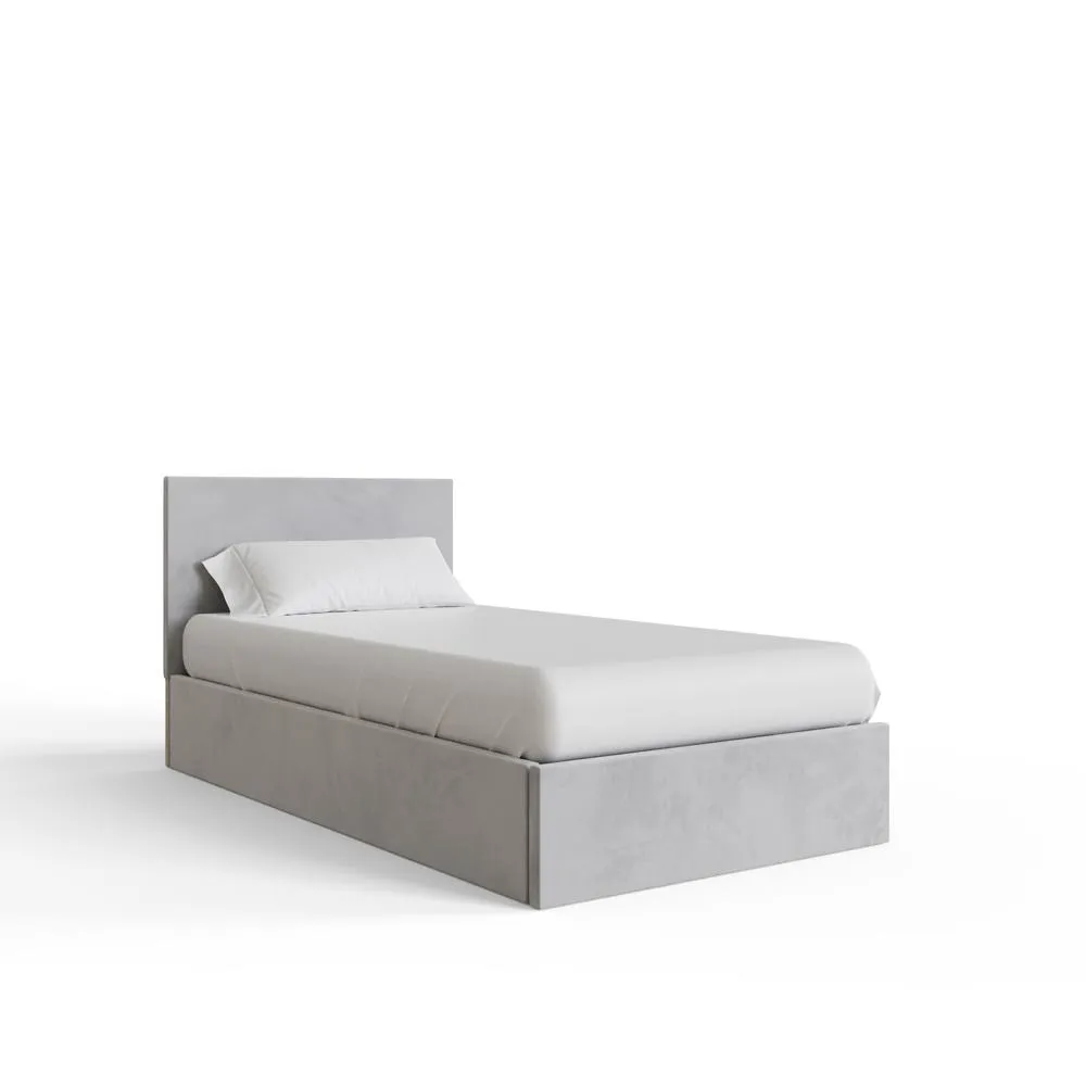 GFW End Lift Ottoman Storage Bed Velvet in Charcoal 3