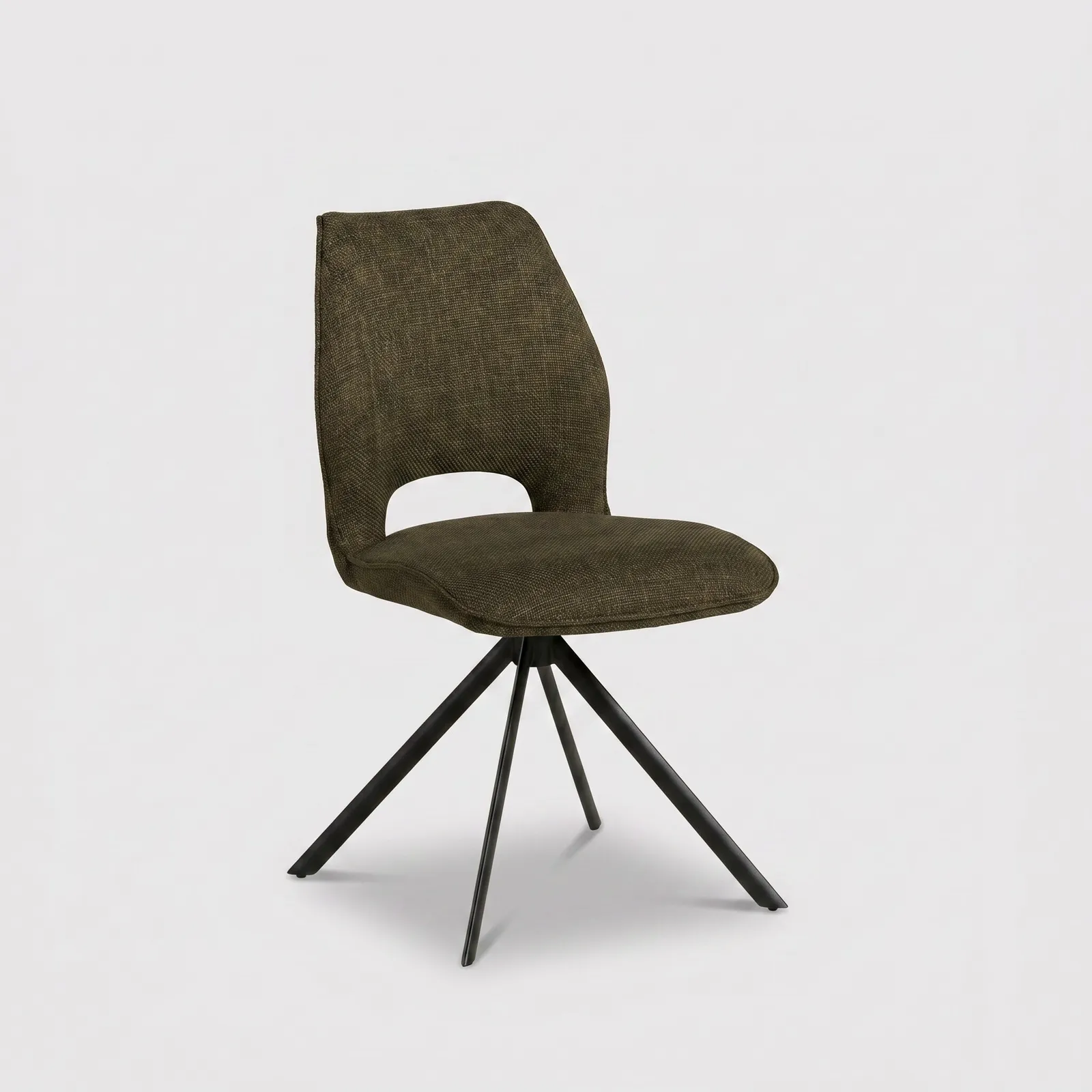 Torrance Dining Chair Without Arm, Green Fabric | Barker & Stonehouse