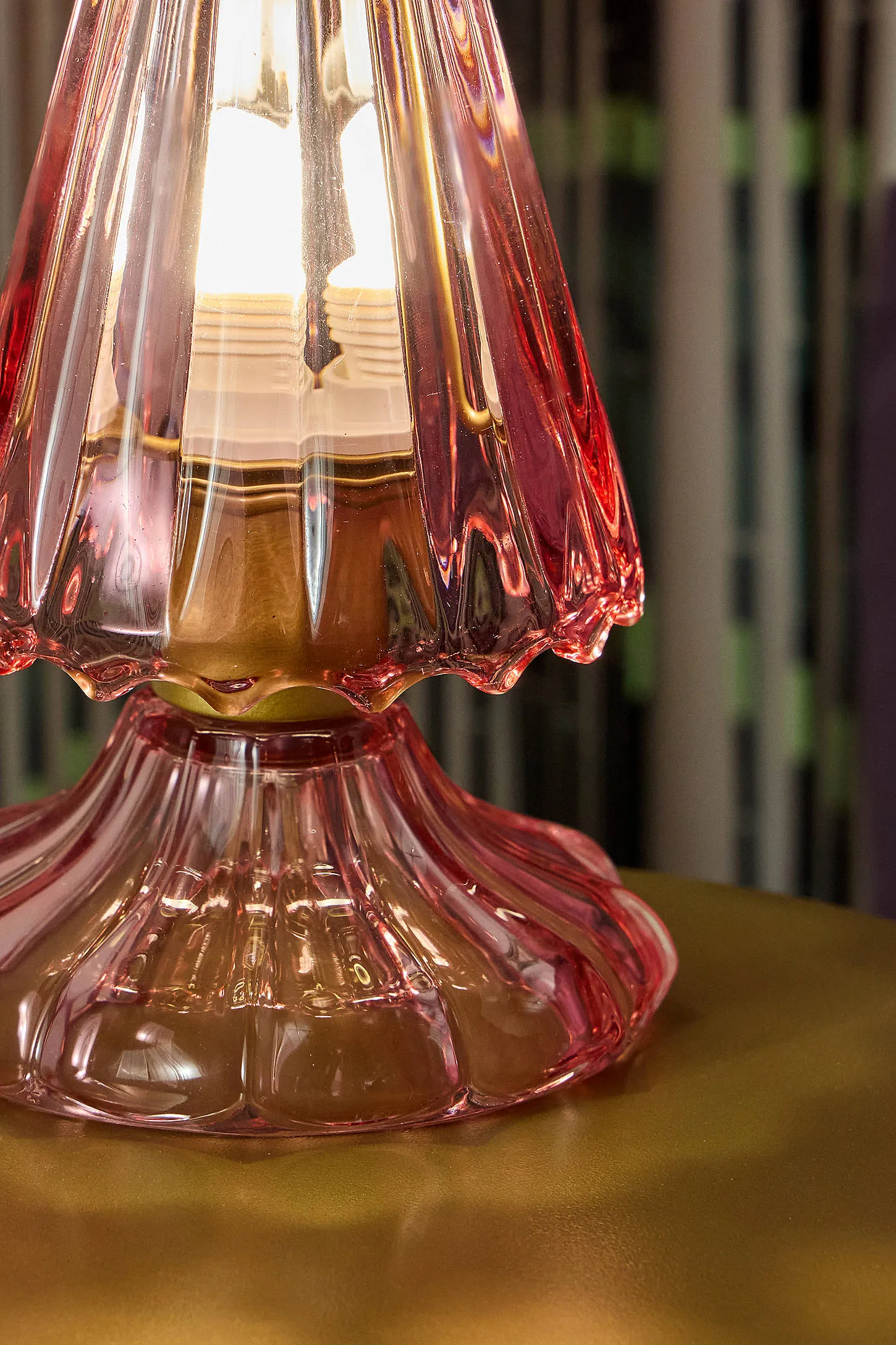 Eve Pink Glass Table Lamp - Pink ALL 3