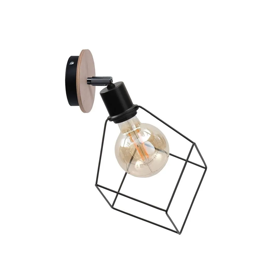 Netlighting Ruben Wall Lamp Wood 22cm 1x E27 in Brown