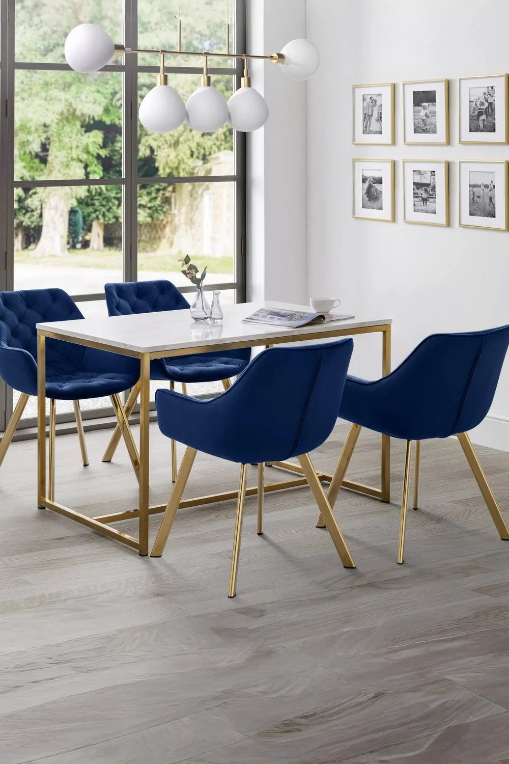 Julian Bowen Lorenzo Upholstered Dining Chair (Set of 2) in Blue 5