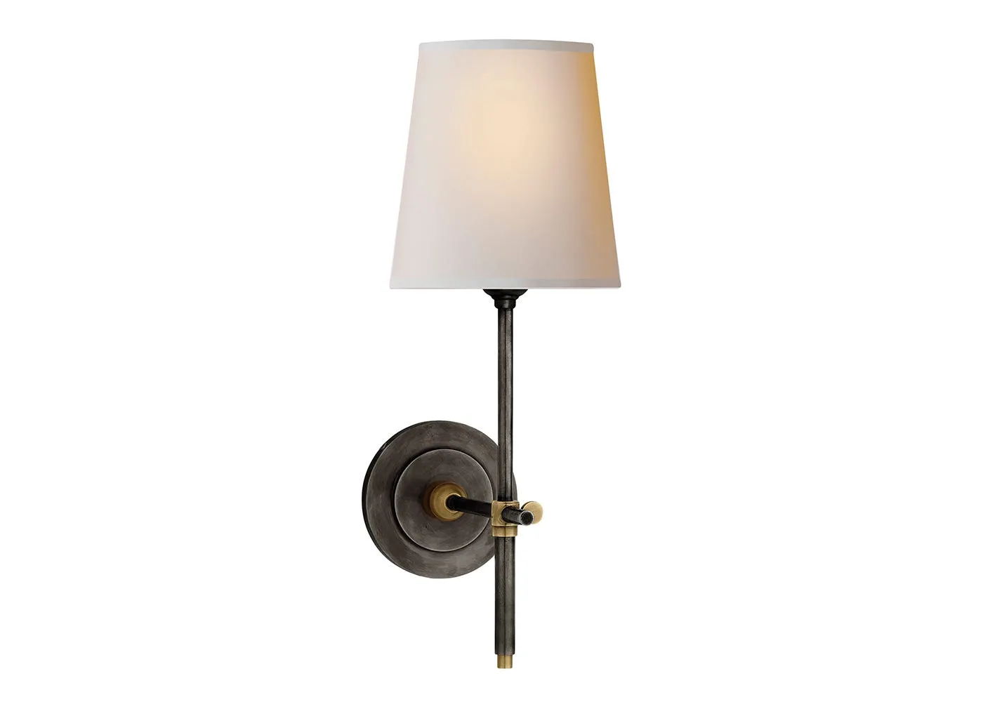 Visual Comfort Bryant Sconce Bronze Antique Brass/Linen Shade 1