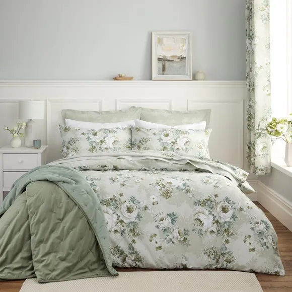 Darla Floral 100% Cotton Duvet Cover & Pillowcase Set 1
