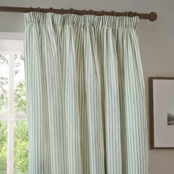 Yard Hebden Striped Pencil Pleat Curtains (Blackout Available) 1