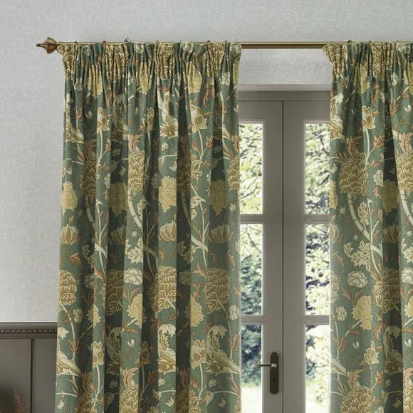 Morris & Co. Cray Chenille Pencil Pleat Curtains 1
